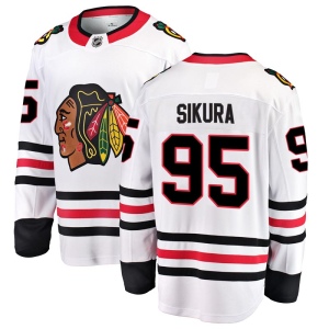 Men's Dylan Sikura Chicago Blackhawks Breakaway Away Jersey - White