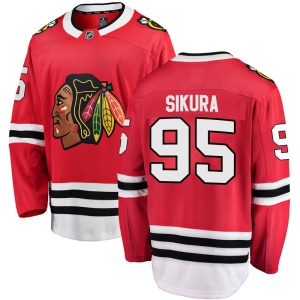 Men's Dylan Sikura Chicago Blackhawks Breakaway Home Jersey - Red