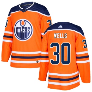 Men's Dylan Wells Edmonton Oilers Authentic r Home Jersey - Orange