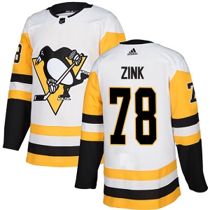 Men's Dylan Zink Pittsburgh Penguins Authentic Away Jersey - White