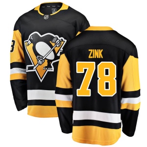 Men's Dylan Zink Pittsburgh Penguins Breakaway Home Jersey - Black