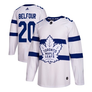 Men's Ed Belfour Toronto Maple Leafs Authentic 2018 Stadium Series Jersey - White