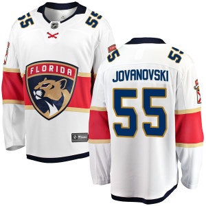 Men's Ed Jovanovski Florida Panthers Breakaway Away Jersey - White