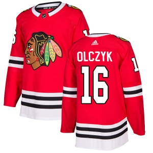 Men's Ed Olczyk Chicago Blackhawks Authentic Home Jersey - Red