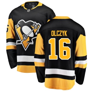 Men's Ed Olczyk Pittsburgh Penguins Breakaway Home Jersey - Black