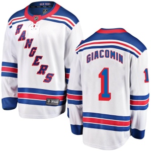 Men's Eddie Giacomin New York Rangers Breakaway Away Jersey - White