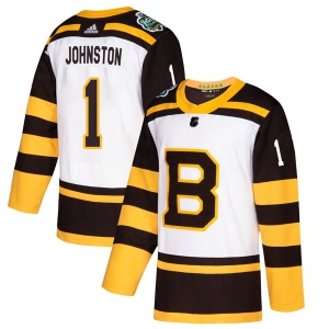 Men's Eddie Johnston Boston Bruins Authentic 2019 Winter Classic Jersey - White