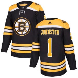 Men's Eddie Johnston Boston Bruins Authentic Home Jersey - Black