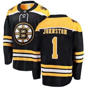 Men's Eddie Johnston Boston Bruins Breakaway Home Jersey - Black