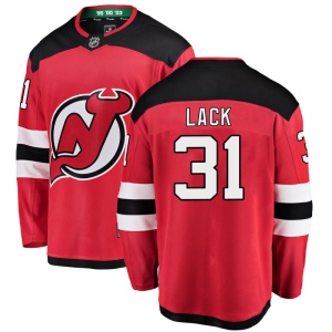 Men's Eddie Lack New Jersey Devils Breakaway Home Jersey - Red