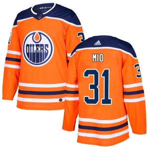 Men's Eddie Mio Edmonton Oilers Authentic r Home Jersey - Orange