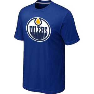 Men's Edmonton Oilers Big & Tall Logo T-Shirt - - Blue