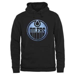 Men's Edmonton Oilers Rinkside Pond Hockey Pullover Hoodie - - Black