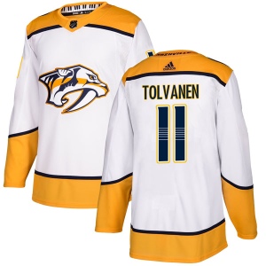 Men's Eeli Tolvanen Nashville Predators Authentic Away Jersey - White