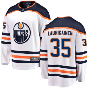 Men's Eetu Laurikainen Edmonton Oilers Authentic Away Breakaway Jersey - White