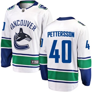 Men's Elias Pettersson Vancouver Canucks Breakaway Away Jersey - White