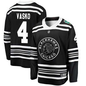 Men's Elmer Vasko Chicago Blackhawks 2019 Winter Classic Breakaway Jersey - Black