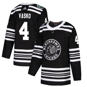 Men's Elmer Vasko Chicago Blackhawks Authentic 2019 Winter Classic Jersey - Black