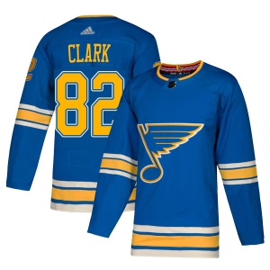 Men's Emerson Clark St. Louis Blues Authentic Alternate Jersey - Blue