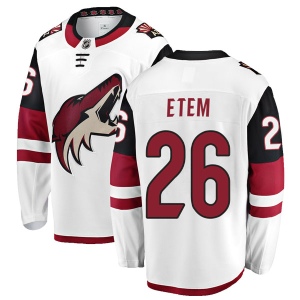 Men's Emerson Etem Arizona Coyotes Authentic Away Jersey - White