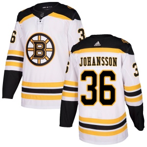 Men's Emil Johansson Boston Bruins Authentic Away Jersey - White