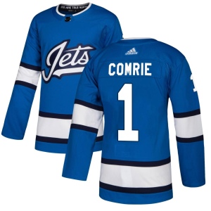 Men's Eric Comrie Winnipeg Jets Authentic Alternate Jersey - Blue