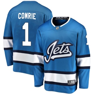 Men's Eric Comrie Winnipeg Jets Breakaway Alternate Jersey - Blue