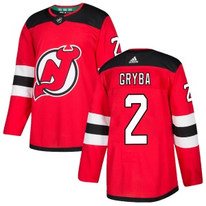 Men's Eric Gryba New Jersey Devils Authentic Home Jersey - Red