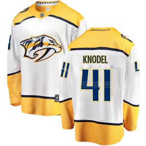 Men's Eric Knodel Nashville Predators Breakaway Away Jersey - White