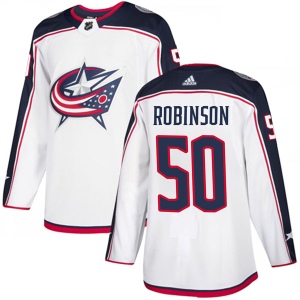 Men's Eric Robinson Columbus Blue Jackets Authentic Away Jersey - White