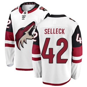 Men's Eric Selleck Arizona Coyotes Authentic Away Jersey - White