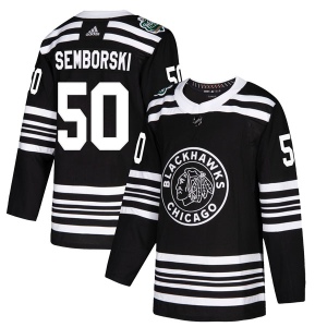 Men's Eric Semborski Chicago Blackhawks Authentic 2019 Winter Classic Jersey - Black