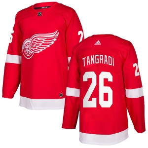 Men's Eric Tangradi Detroit Red Wings Authentic Home Jersey - Red