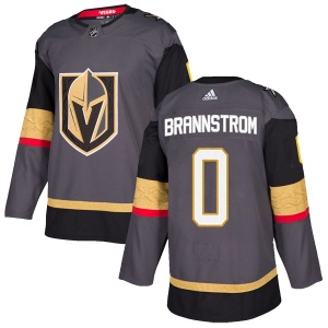 Men's Erik Brannstrom Vegas Golden Knights Authentic Gray Home Jersey - Gold