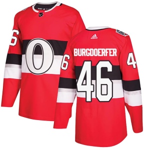 Men's Erik Burgdoerfer Ottawa Senators Authentic 2017 100 Classic Jersey - Red