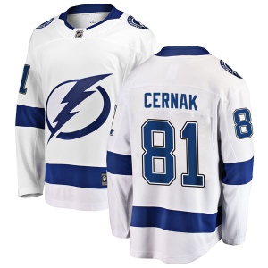 Men's Erik Cernak Tampa Bay Lightning Breakaway Away Jersey - White