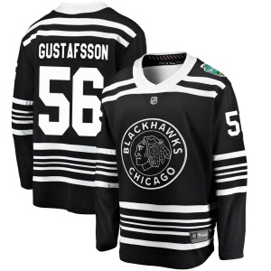 Men's Erik Gustafsson Chicago Blackhawks 2019 Winter Classic Breakaway Jersey - Black