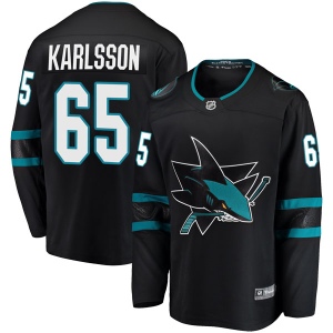 Men's Erik Karlsson San Jose Sharks Breakaway Alternate Jersey - Black