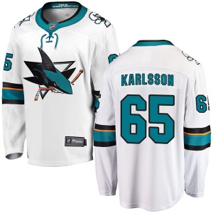 Men's Erik Karlsson San Jose Sharks Breakaway Away Jersey - White