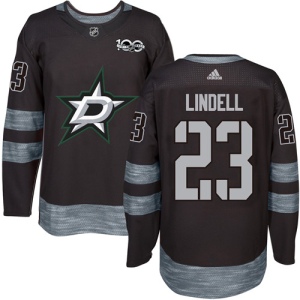 Men's Esa Lindell Dallas Stars Authentic 1917-2017 100th Anniversary Jersey - Black