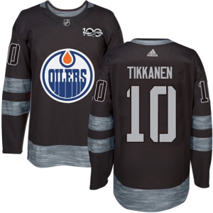 Men's Esa Tikkanen Edmonton Oilers Authentic 1917-2017 100th Anniversary Jersey - Black