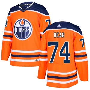 Men's Ethan Bear Edmonton Oilers Authentic r Home Jersey - Orange