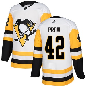 Men's Ethan Prow Pittsburgh Penguins Authentic Away Jersey - White