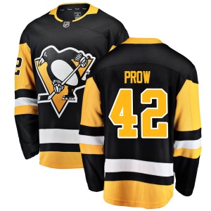 Men's Ethan Prow Pittsburgh Penguins Breakaway Home Jersey - Black