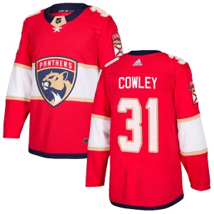 Men's Evan Cowley Florida Panthers Authentic Home Jersey - Red