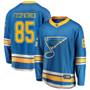 Men's Evan Fitzpatrick St. Louis Blues Breakaway Alternate Jersey - Blue