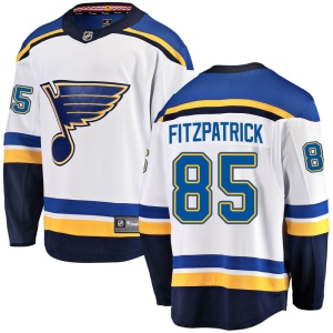 Men's Evan Fitzpatrick St. Louis Blues Breakaway Away Jersey - White