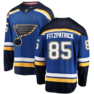 Men's Evan Fitzpatrick St. Louis Blues Breakaway Home Jersey - Blue