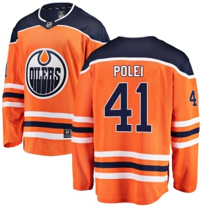 Men's Evan Polei Edmonton Oilers Authentic r Home Breakaway Jersey - Orange