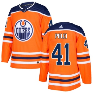 Men's Evan Polei Edmonton Oilers Authentic r Home Jersey - Orange